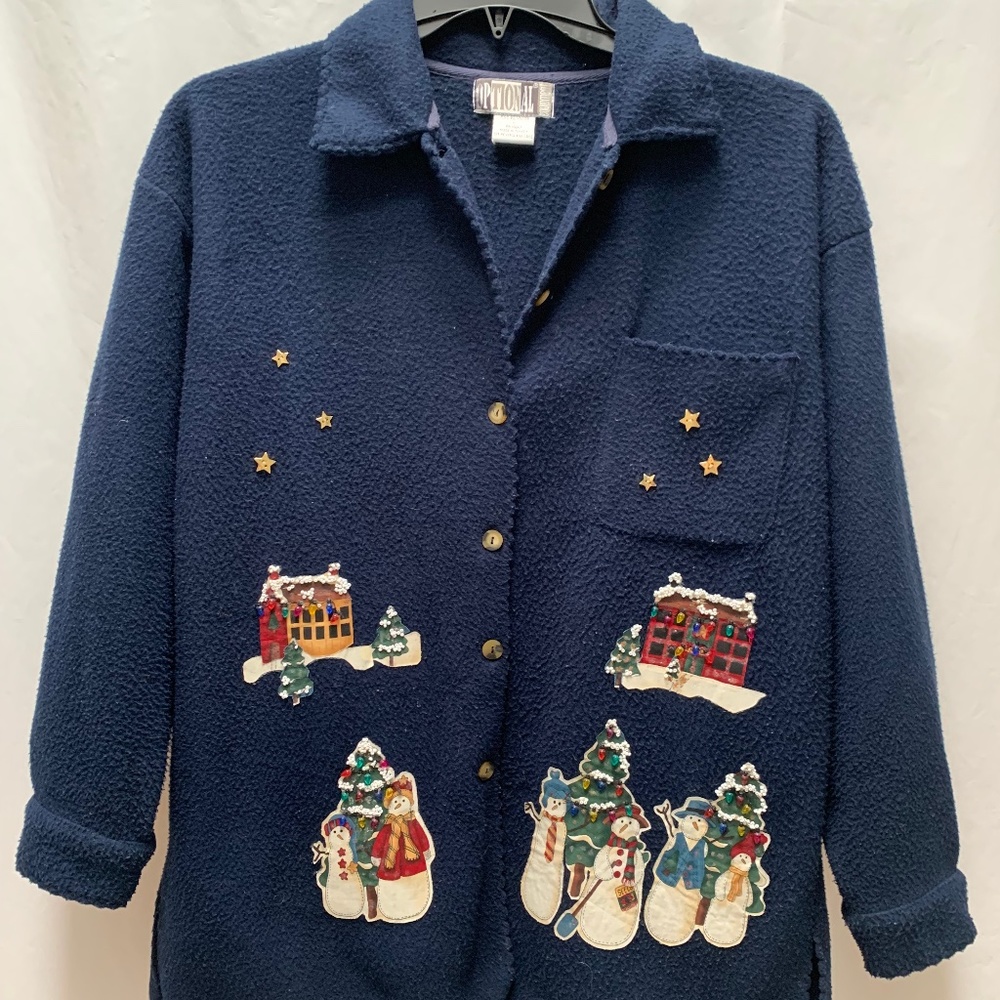 Holiday Fleece Jacket Woman's  size large